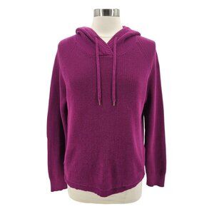 Lauren Ralph Lauren Womens Large Sweater Hoodie Knit Long Sleeve Purple